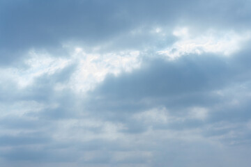 Dramatic Cloudy Sky Overcast Daytime Atmosphere Grey and White Cloudscape Background