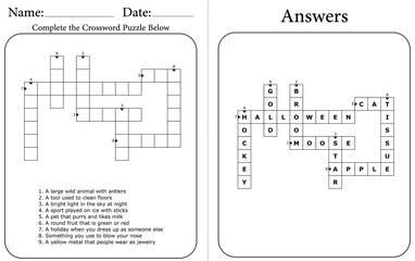Printable Crossword Puzzle for Kids: Brain-Boosting Student Activities