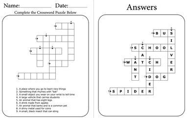 Printable Crossword Puzzle for Kids: Brain-Boosting Student Activities