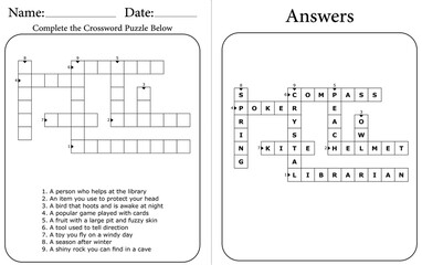 Printable Crossword Puzzle for Kids: Brain-Boosting Student Activities