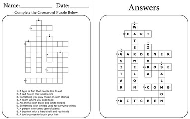Printable Crossword Puzzle for Kids: Brain-Boosting Student Activities