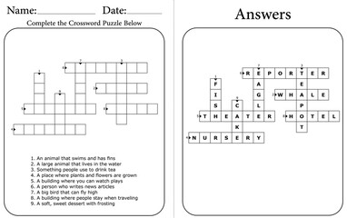 Printable Crossword Puzzle for Kids: Brain-Boosting Student Activities