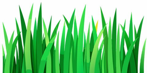 Green Grass Vector Illustrations for Design Projects