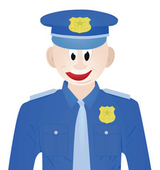 Policeman. front view. vector illustration
