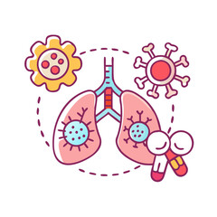 Chronic Obstructive Pulmonary Disease (COPD) | Respiratory System Disorder Illustration