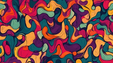 Vibrant Abstract Swirls: A Kaleidoscope of Colors