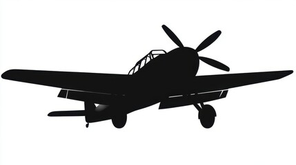 Fototapeta premium Vintage Airplane Silhouette