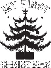 My first christmas T-shirt design, Christmas Quote Design. Best Gift Ever T Shirt Design.