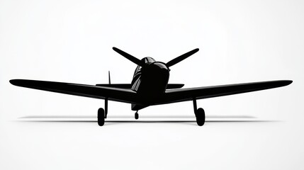 A Striking Silhouette of a Vintage Airplane