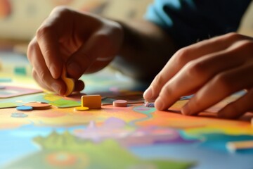 Obraz premium Exploring self-awareness and transformation through engaging gameplay in a vibrant setting