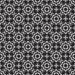 Minimalist black and white seamless pattern background