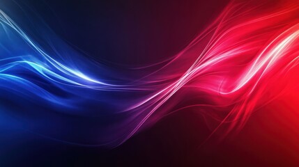 Abstract Red and Blue Swirling Energy