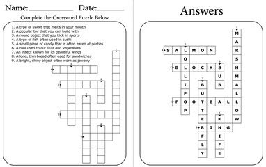 Printable Crossword Puzzle: Fun Word Game for All Ages