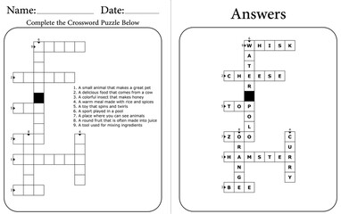 Printable Crossword Puzzle: Fun Word Game for All Ages