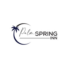 Stylish palm tree logo for travel agencies, vacation rentals, or tropical-inspired brands. Clean and vibrant design to represent relaxation and coastal vibes.