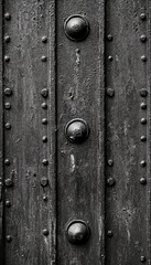 Fototapeta premium Detailed close up of worn black metal texture showcasing depth and realism in its surface