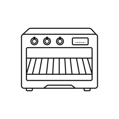 Microwave oven minimalist outline design