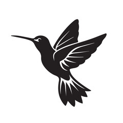 Obraz premium hummingbird in flight icon vector