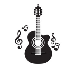 acoustic guitar vector illustration