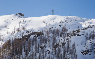 Disused ski resort in the heart of the Swiss Alps.
