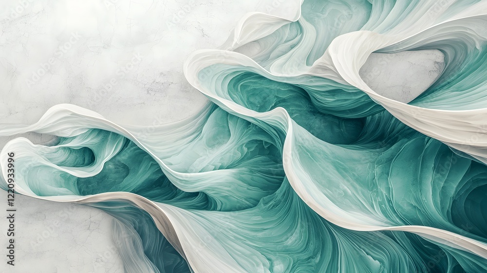 Poster mesmerizing mint green marble wallpaper with intricate fluid art textures blending natural and eleme