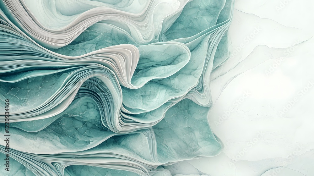 Fototapete stunning modern abstract mint green marble design featuring fluid swirling textures and a refined ap