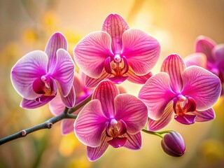 Pink Phalaenopsis Aphrodite Orchid Closeup - Elegant Botanical Photography