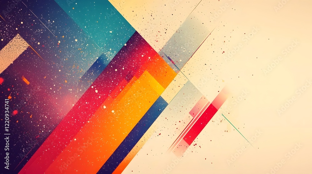 Poster Striking Abstract Desktop Wallpaper with a Visually Captivating Composition of Vivid Colors and Dynamic Geometric Elements Perfect for a Stylish and Modern Background
