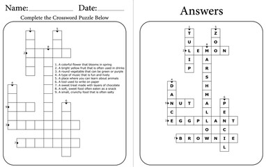 Printable Crossword Puzzle for Kids: Fun & Educational Word Game