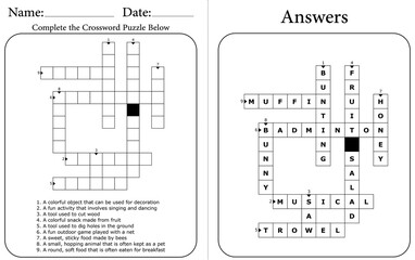Printable Crossword Puzzle for Kids: Fun & Educational Word Game