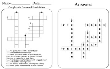 Printable Crossword Puzzle for Kids: Fun & Educational Word Game