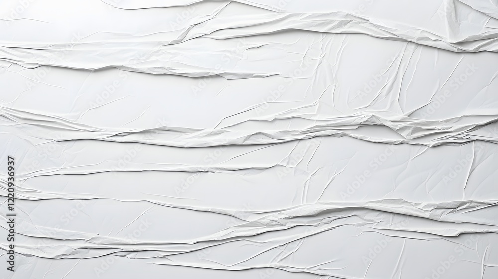 Fototapete white crumpled paper texture with natural creases and layered surfaces creating a unique and effect ideal for graphic design backgrounds presentations and digital art