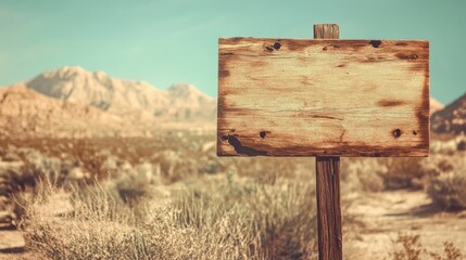 Vintage western film poster featuring a wooden sign in the desert with bullet holes and 1970s style