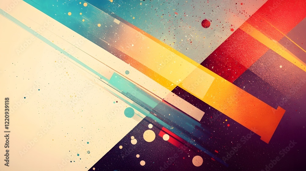 Aufkleber mesmerizing geometric abstraction with vibrant color blend for futuristic wallpaper or digital art t