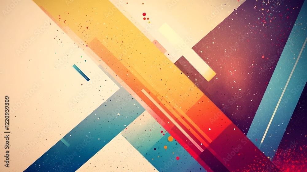 Poster Stunning abstract digital wallpaper showcasing a mesmerizing mix of vibrant colors sharp geometric elements and dynamic overlapping shapes