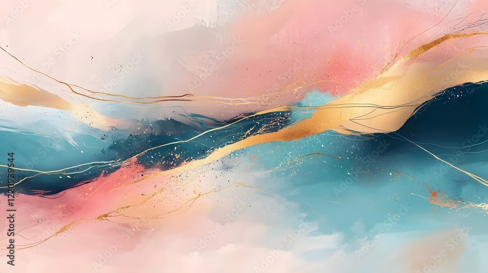 Aufkleber Captivating Generative AI powered Abstract Wallpaper showcasing a dynamic fusion of vivid colors fluid patterns and a modern stylish composition   perfect for digital backgrounds devices