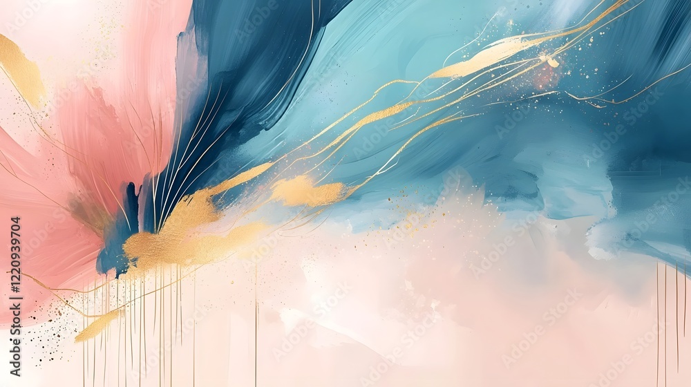 Leinwandbilder mesmerizing abstract painting wallpaper featuring a contemporary design with fluid brushstrokes and 