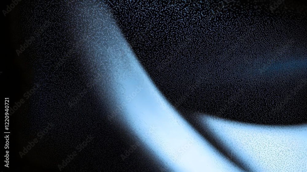 Poster Captivating abstract wallpaper design featuring a mesmerizing glowing blue fluid shape set against a moody grainy black and blue background