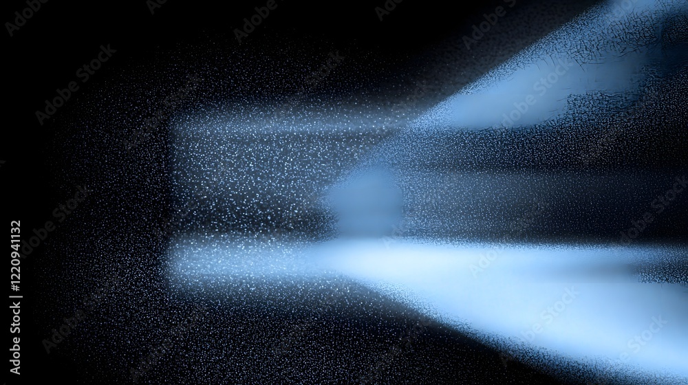 Poster Glowing Blue Geometric Abstract Futuristic Banner Backdrop with Grainy Noise Texture Ideal for Digital and Creative Projects Such as Graphic Design Web Design UIUX Advertising Branding and More