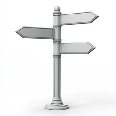 Blank Directional Signpost