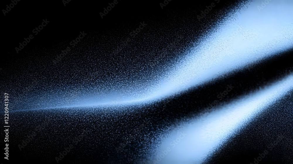 Leinwandbilder glowing blue abstract shape with futuristic dynamic texture and grainy dark background perfect desig