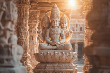 Serene Hindu Deity Statue