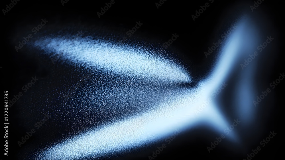 Poster Visually striking abstract design featuring an illuminated blue geometric shape on a dark textured backdrop creating a dynamic and futuristic composition ideal for use in covers headers branding