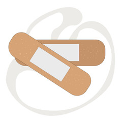 Sticking plaster.Medical plaster.wound plasterer or bandaged patch,