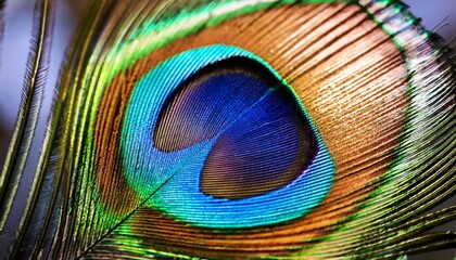 Fototapeta premium peacock feather close up