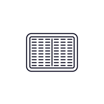 recommend clip art: Air filter line icon on white