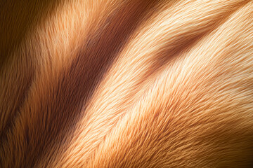 Macro closeup of animal fur texture with intricate hair detail in brown and tan hues