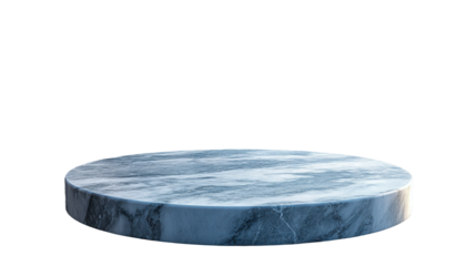 Round podium isolated on white background for product display mockup design