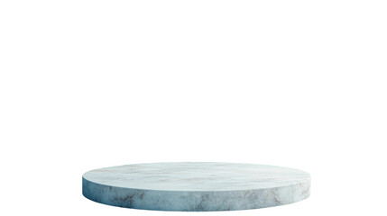 Round podium isolated on white background for product display mockup design