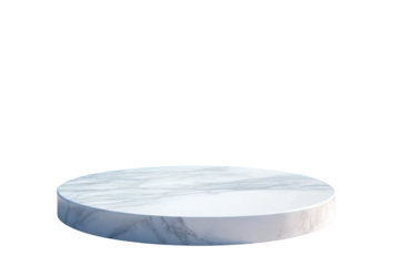 Round podium isolated on white background for product display mockup design